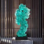 Hotel lobby abstract the Taihu Lake stone decoration sales office model room large floor transparent resin sculpture decoration