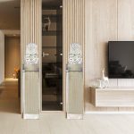 Transparent gold foil lion landing ornament Pixiu tie horse stake pillar Hotel sales office Villa wealth attraction Town house sculpture