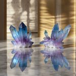 Transparent resin crystal simulation ice cone ornament, shopping mall, amusement park, snow mountain scenery, luminous ice pillar sculpture decoration