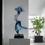 Abstract Transparent Resin Art Ornament Hotel Sales Office Clubhouse Floor Sculpture Home Living Room Entrance Decoration