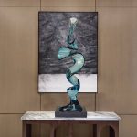 Creative model room, transparent resin sculpture, living room, desktop home, entrance niche, vertical high ornament, abstract decoration