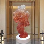 Hotel lobby abstract the Taihu Lake stone decoration sales office model room large floor transparent resin sculpture decoration