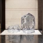 Hotel Club Large Transparent Landscape Stone Sculpture Resin Ornaments Sales Office Villa Pond Decorative Artwork