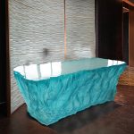 High-end villa bar front desk minimalist luminous island bar counter dining table custom transparent resin ice block bar art tea table