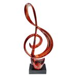 Nordic Creative Musical Note Decorative Sculpture for Home Living Room Wine Cabinet Music Stand Instrument Transparent Resin Art Piece