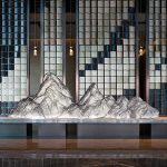 Modern minimalist transparent resin rockery sculpture decoration villa courtyard hotel lobby front desk model room decoration