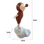 Cute Bubble Girl Sculpture of Internet-Famous Cartoon Characters for Kindergarten Child Decorations