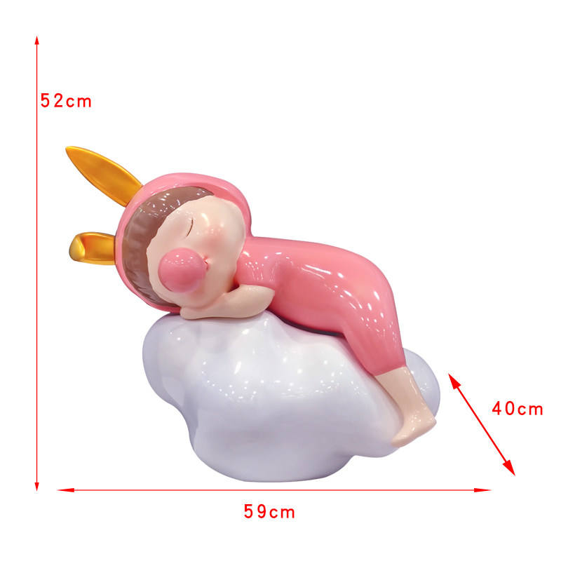 Cute Bubble Girl Sculpture of Internet-Famous Cartoon Characters for Kindergarten Child Decorations