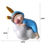 Cute Bubble Girl Sculpture of Internet-Famous Cartoon Characters for Kindergarten Child Decorations