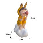 Cute Bubble Girl Sculpture of Internet-Famous Cartoon Characters for Kindergarten Child Decorations