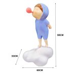 Cute Bubble Girl Sculpture of Internet-Famous Cartoon Characters for Kindergarten Child Decorations