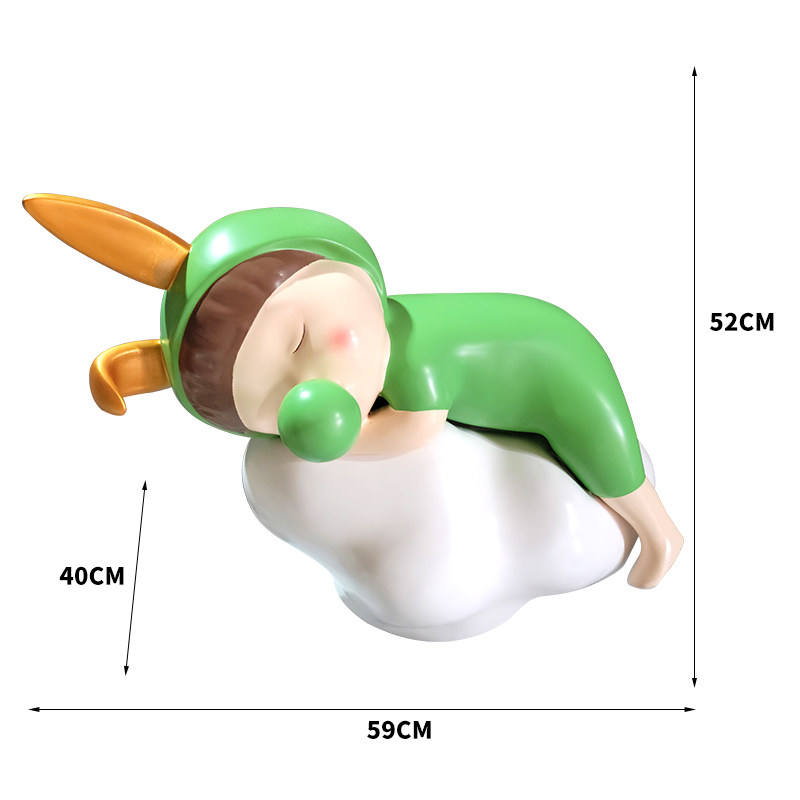 Cute Bubble Girl Sculpture of Internet-Famous Cartoon Characters for Kindergarten Child Decorations